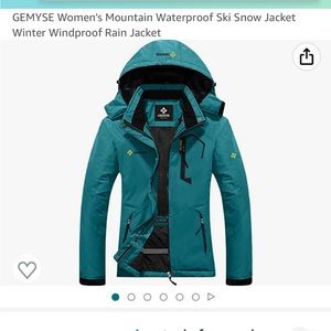 Teal Waterproof Ski/Snow Jacket